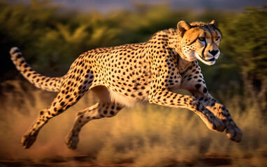 Cheetah on the ground