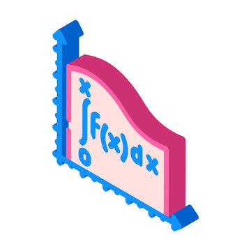 integral math science education isometric icon vector. integral math science education sign. isolated symbol illustration