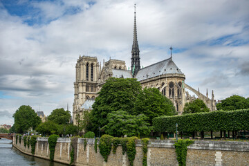Fototapeta na wymiar Notre Dame de Paris Cathedral, Paris, May 2014