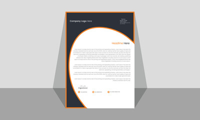 Professional creative letterhead template design for your business. A4 letterhead template design.