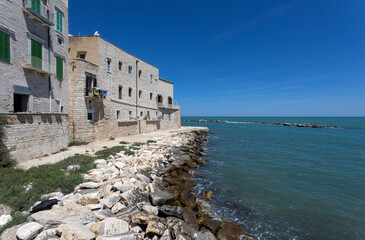 MOLFETTA, ITALY, JULY 10, 2022 - View of the historic center of Molfetta, Puglia, Italy
