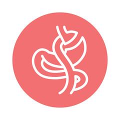 Obraz premium Gastric bypass (Roux-en-Y) line icon. Isolated vector element.