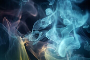 Organic fluid smoke flow background, sharp focus, shallow dof Generative AI