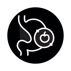 Digestion food  line icon. Isolated vector element.