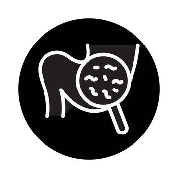 black and white bacteria magnified clip art preview