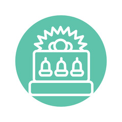 Jackpot  line icon. Isolated vector element.