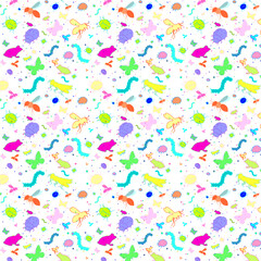 Fototapeta na wymiar pattern insects beetles bees worms background wallpaper abstraction ladybug leaper