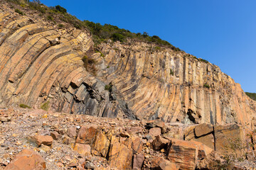 Hong Kong Sai Kung natural hexagonal column