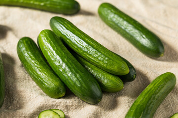 Green Raw Organic Mini Baby Cucumbers