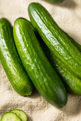 Green Raw Organic Mini Baby Cucumbers