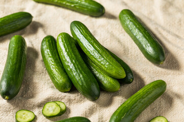Green Raw Organic Mini Baby Cucumbers