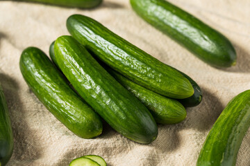 Green Raw Organic Mini Baby Cucumbers