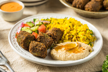 Homemade Mediterranean Falafel Plate