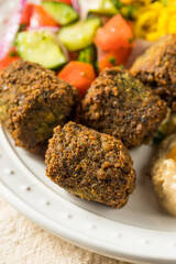 Homemade Mediterranean Falafel Plate