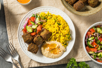 Homemade Mediterranean Falafel Plate