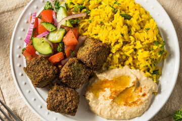 Homemade Mediterranean Falafel Plate