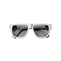  white sunglasses, creating a minimalist aesthetic