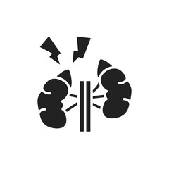 Addison's disease color line icon. Isolated vector element.