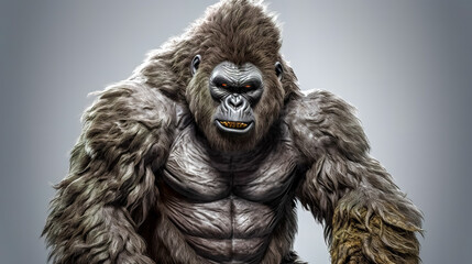 gorilla portrait, made with Generative AI