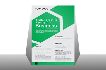 Creative vector flayer design template for company. Illustration minimal individual layout with gray stripes AIEPS and JPEG category. Simple and clean design.