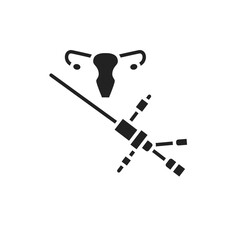 Colposcopy line icon. Outline pictogram for web page.