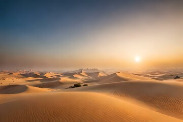 Obraz na płótnie Canvas sunrise in the desert generative ai technology