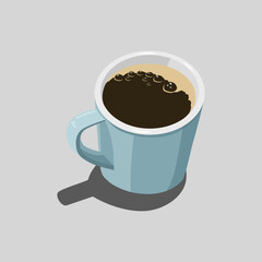 Vector illustration of a cup with americano - 613607382