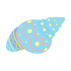 Beautiful sea shell on white background