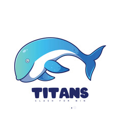 illustration of a dolphin, fish icon cartoon