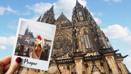 Polaroid photo, Prague Castle.