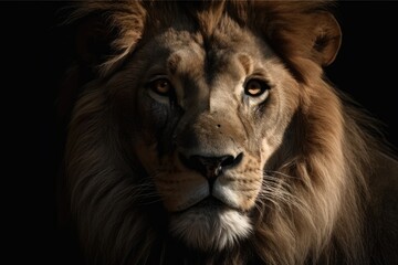 Naklejka premium Lion. Generative AI.