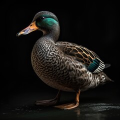 Obraz premium Mallard Duck. Generative AI.
