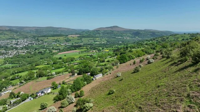 The Usk Valley and Sugarloaf Mountain..