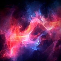 abstract background of a black background with multicolored smoke