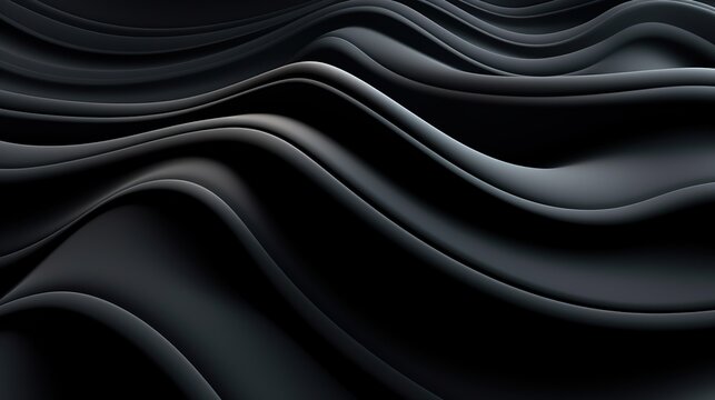 Black 3 d background with wave A professional photography should use a high - quality Generative AI