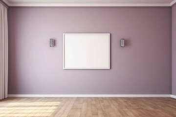 Empty picture frame on the wall