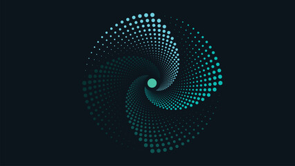 abstract background with spiral ball in four different shade of color