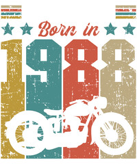 Best of 80's Born in 1988 Vintage Motorcycle Rider