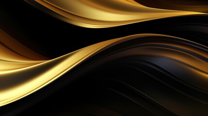 Fototapeta premium Black gold 3 d background with wave A professional photography should use a high - quality Generative AI