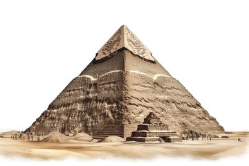 Fototapeta na wymiar pyramid isolated on white background. 