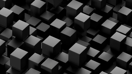 Black Photo isometric cubes seamless pattern 3d render cubes backgroundA professional photography should use a high Generative AI