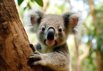 Cute koala on the tree