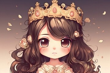 little girl with crown artwork