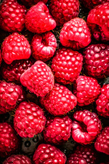 bright raspberry close up ai generation