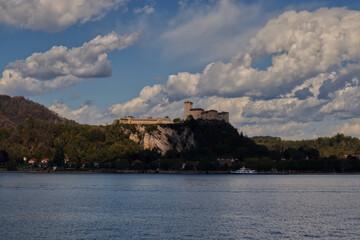 The fortress of Angera seen from Arona.