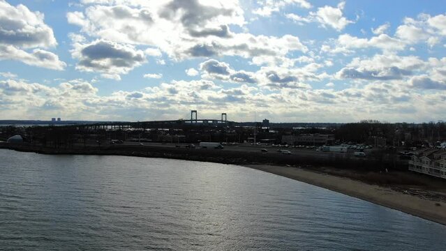 Distant View of the Throggs Neck Bridge in the Bronx - Pt. 1