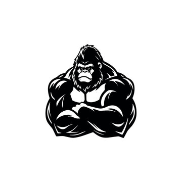 Gorilla Gym Mascot Logo