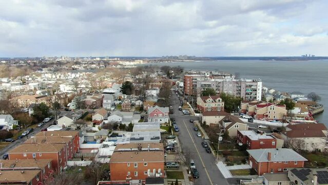 Birds Eye View of Waterfront Homes in the Bronx