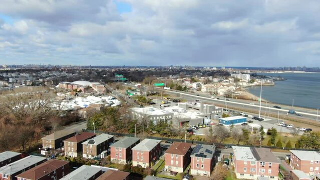 Birds Eye View of Waterfront Homes in the Bronx