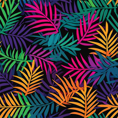 Seamless Colorful Hawaii Palms Pattern. Seamless pattern of Hawaii Palms in colorful style. Add color to your digital project with our pattern!